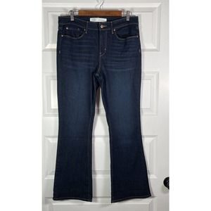 Signature Levi Strauss Mid Rise Bootcut 12 Short W31 L30 Blue Denim Jeans NWOT